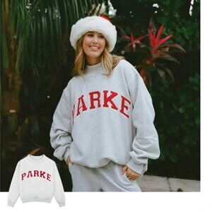 NWT — Parke Varsity Mockneck Sweatshirt (Burgundy/Grey, XXL)